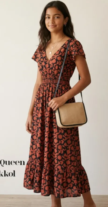FLORAL FROCK FOR WOMAN